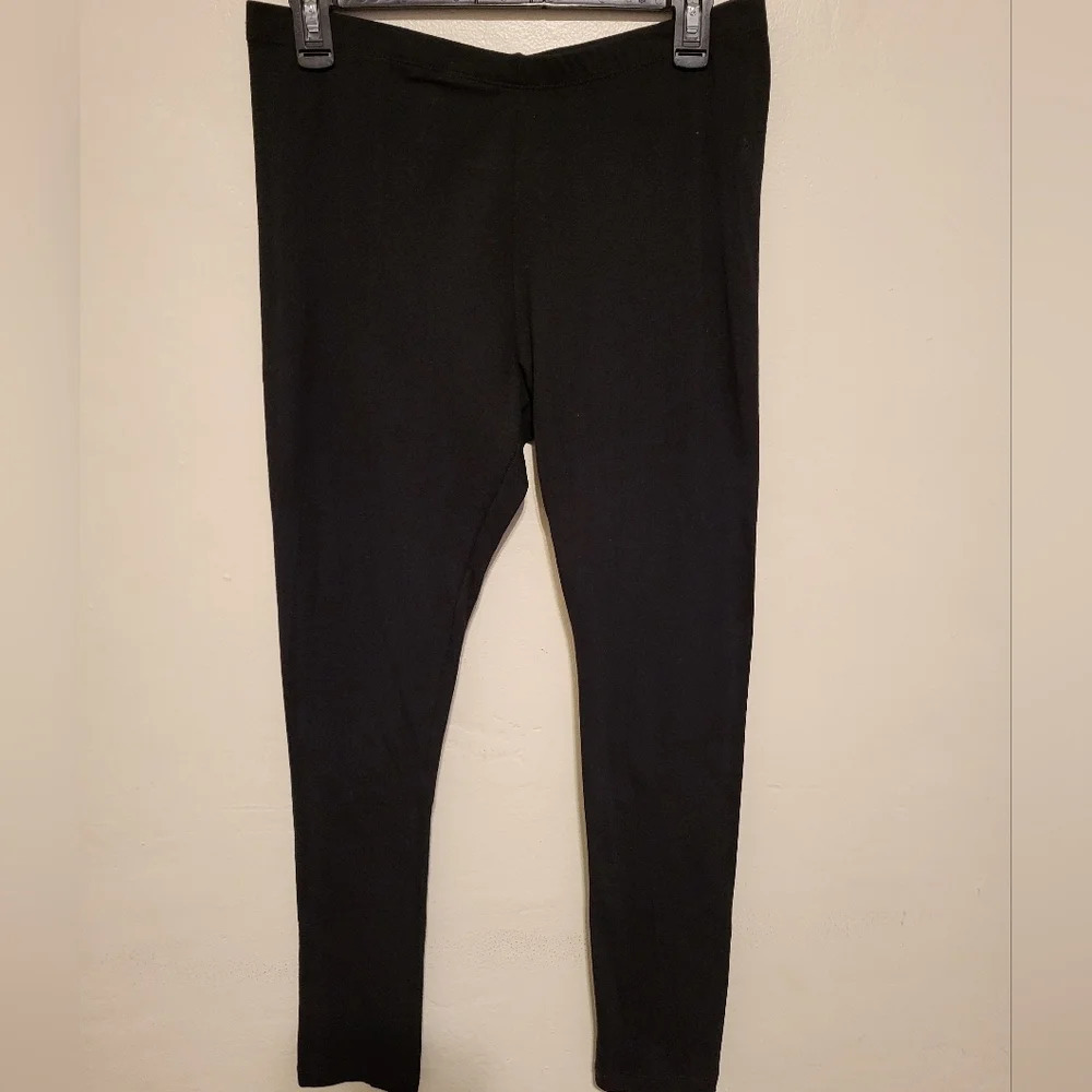Active Basic Women's Plain Cotton Leggings (Size 1XL, Black) - Picture 3 of 6